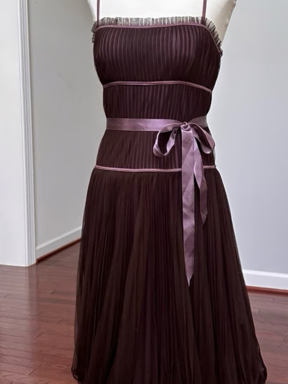 Vintage Y2K Cupcake Pleated Tulle Cocktail Dress